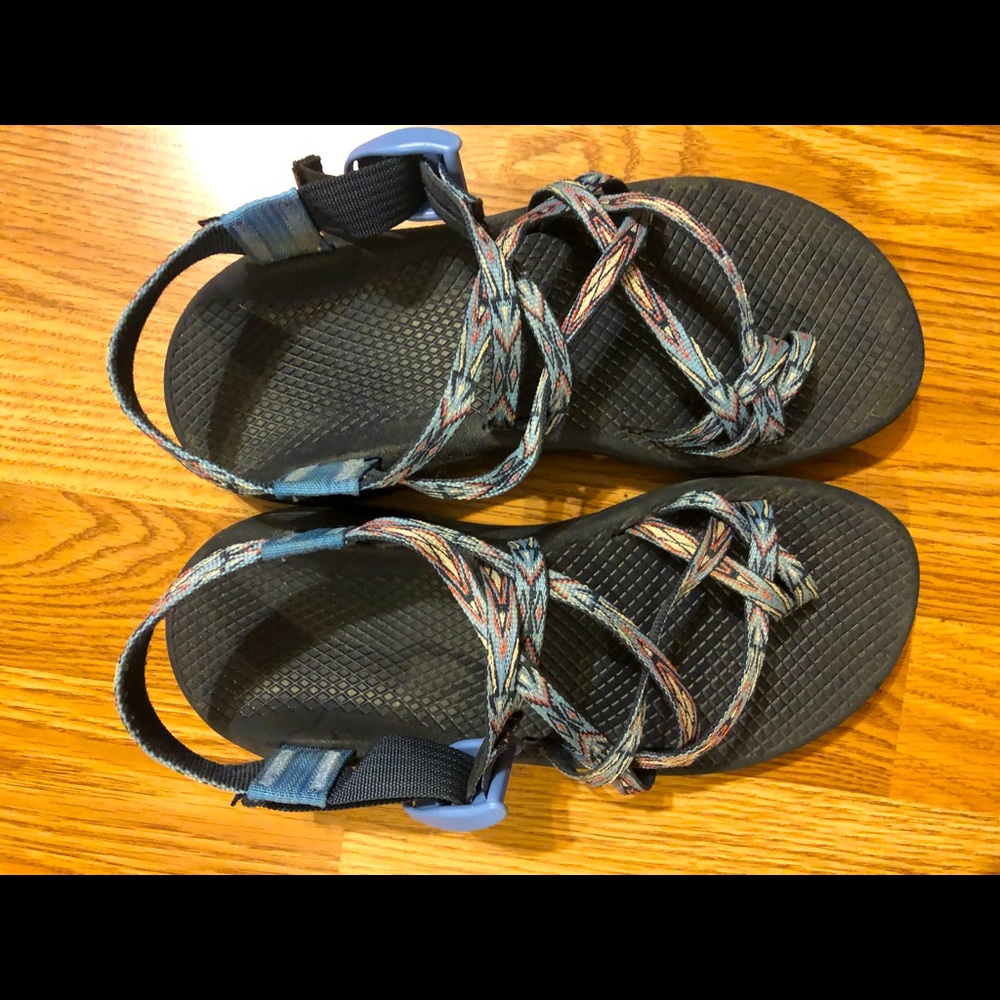 Chaco Black and Blue Sandals Outdoor Comfort